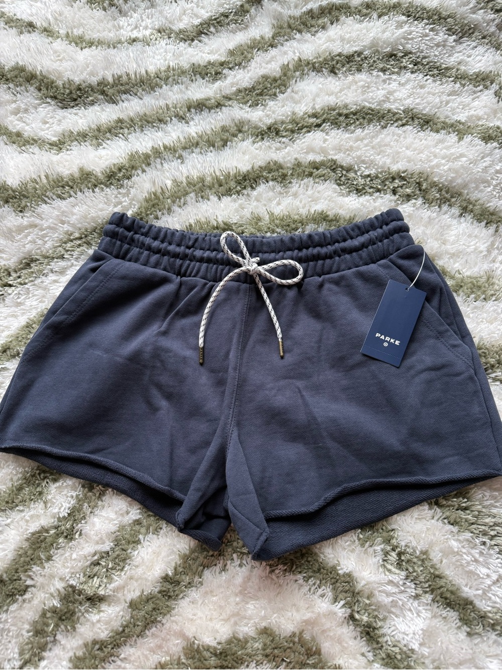 Women’s Mid-Rise Pull-On Sweatshorts - Parke x Target Navy Blue XS